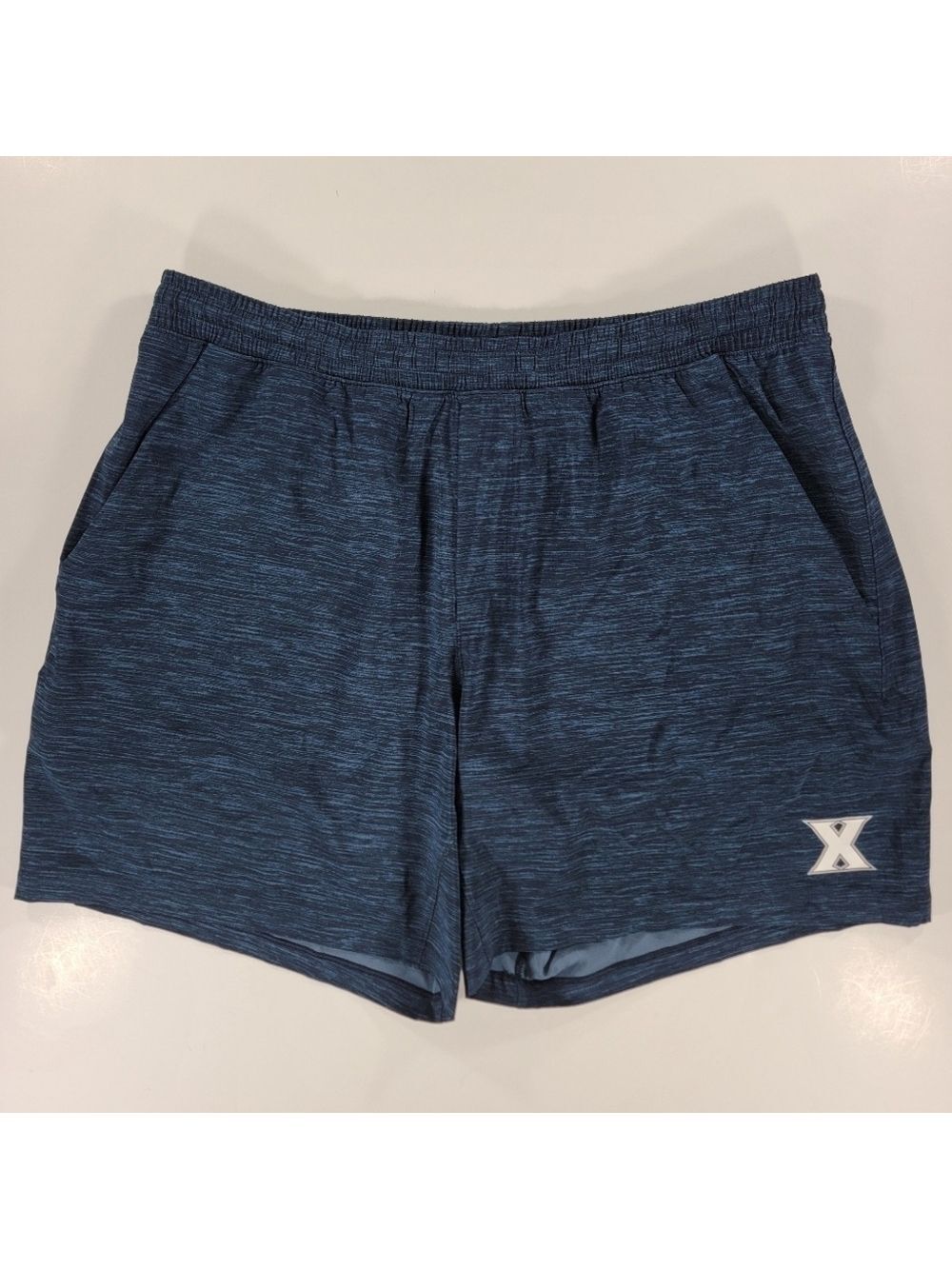 Lululemon Pace Breaker Shorts 7" Blue XXL 2XL ST. X Xavier University Logo Exc